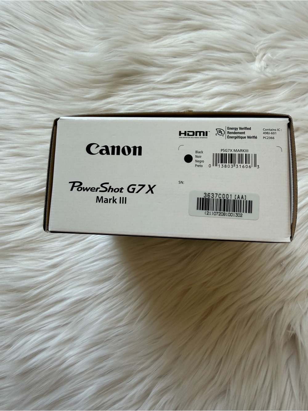 Canon PowerShot G7 X Mark III Camera Box - Black - Picture 2 of 4